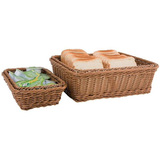 APS - Polypropylene Brown Rattan Basket 1/3 gn - CF307