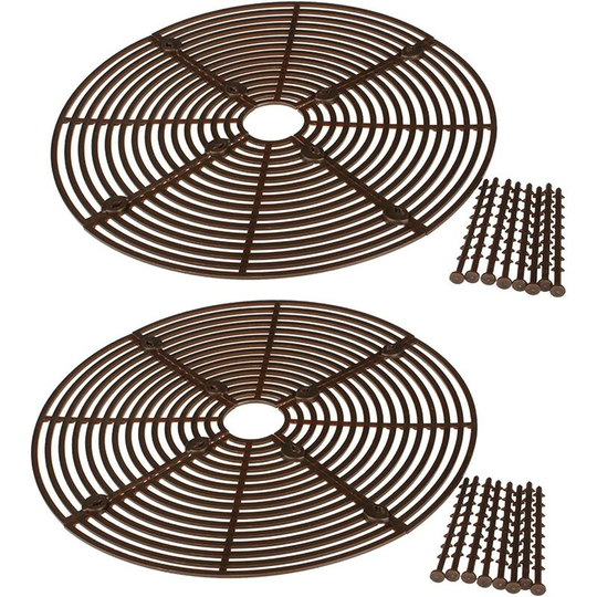 2 Pack Grid Flower Pot Covers Cat Repellent Baby Safety Kids and Pets Brown 30cm Betterlife