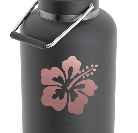 Hibiscus Flower Decal; Hawaii State Bumper Sticker; Sticker