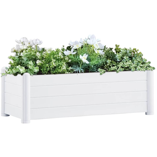 Garden Raised Bed pp White 100x43x35 cm