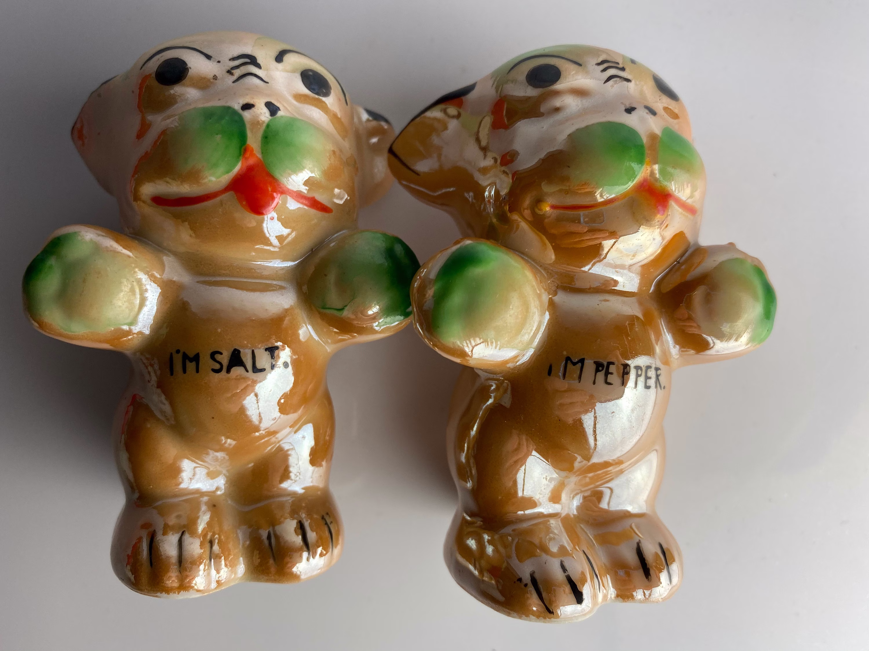 Vintage Lusterware Bonzo Dog Salt & Pepper Shakers