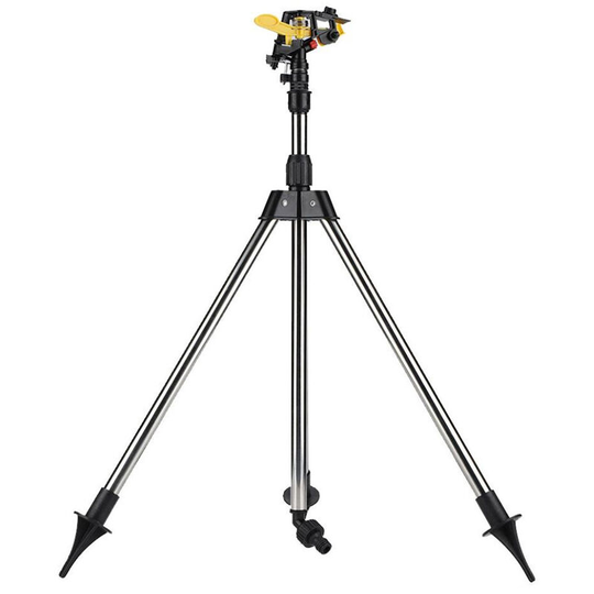 Lawn Sprinkler, Garden Plant Watering Tripod Water Sprinklers for Garden Lawn Yard, Ground Rocker Arm Nozzle Automatic 360 Degree Rotating