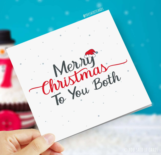 Merry Christmas To You Both - Card For A Couple Xmas Couples Cards Seasonal Friends Santa Festive