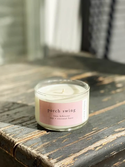 Aromatherapy Candle-Porch Swing-Rose-Hibiscus
