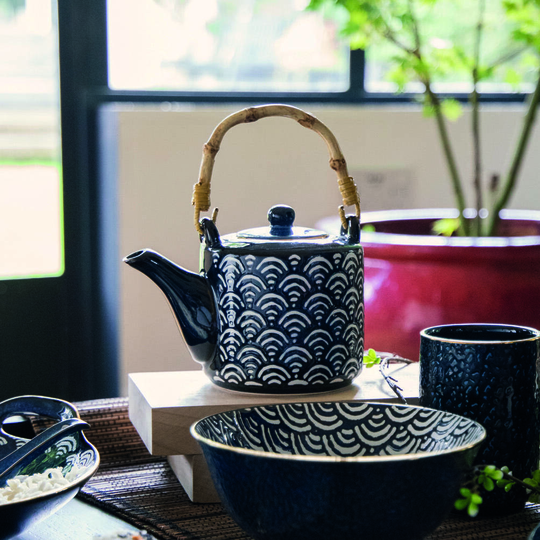 Japanese Inspired Teapot With Bamboo Handle
