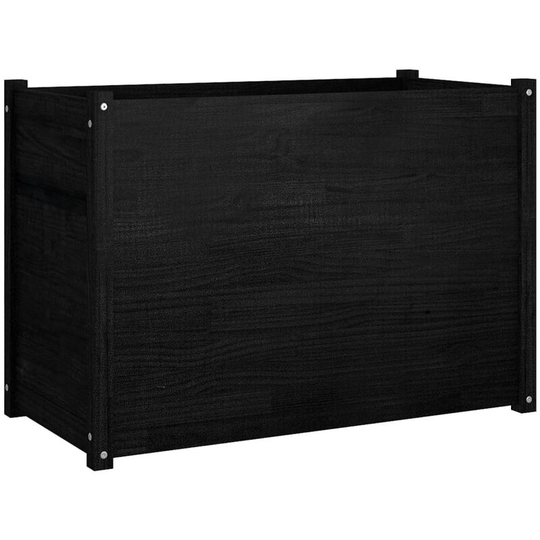 Garden Planter Black 100x50x70 cm Solid Pinewood Vidaxl Black