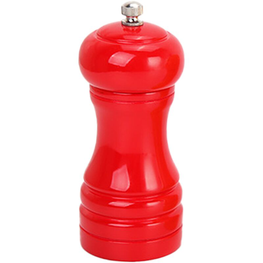 Fvbjd - Wooden Salt Pepper Grinder Mill Manual Shakers Refillable with Adjustable Coarseness Ceramic Rotor red