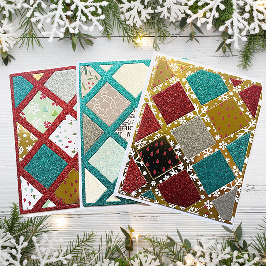 Christmas Greeting Cards Handmade Set Of 3 | Card Set, Winter, Holiday Note