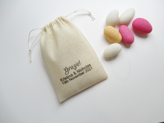 Diy Personalized Favors, Choice Of Thank You, Grazie, Merci, Cheers, Favor Bags For Bridal Shower, Engagement Party & Weddings