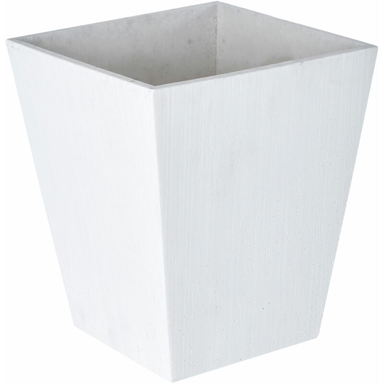 Premier Housewares - White Polyresin Square Edged Vase