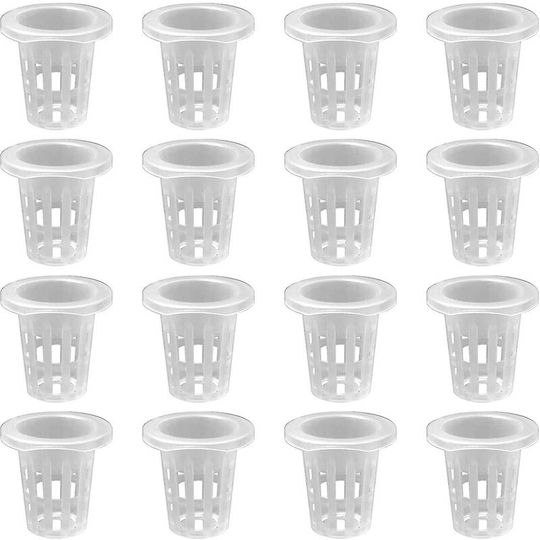 10 Pcs Translucent Hydroponic Plant Mesh Pot Cups Plastic Mesh Pot Basket Garden Planting Grow Bucket