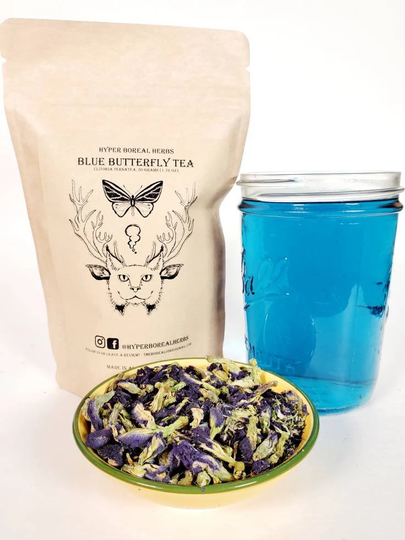 Blue Butterfly Tea. Organic Herbal Loose Leaf Tea For Witches, Pagans, & Lovers