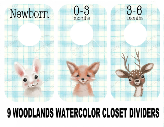 Woodland Closet Divider, Boy Woodland, Nursery, Organization, Shower Gift, Baby