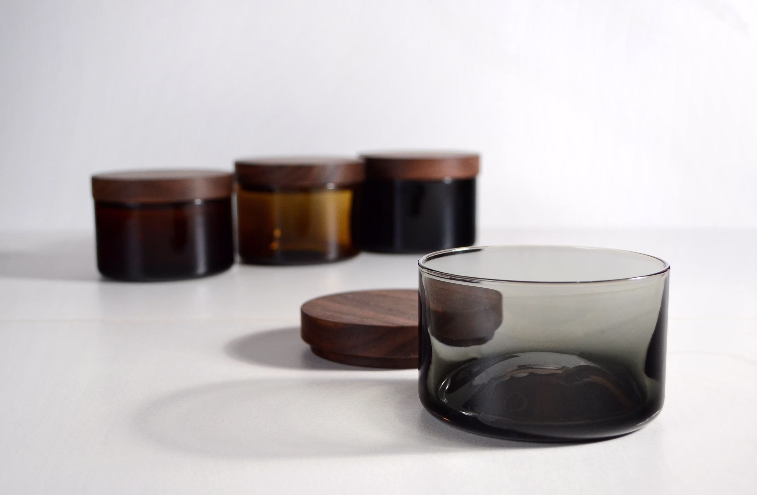 Blown Glass Salt Cellar - Handmade Corse Container