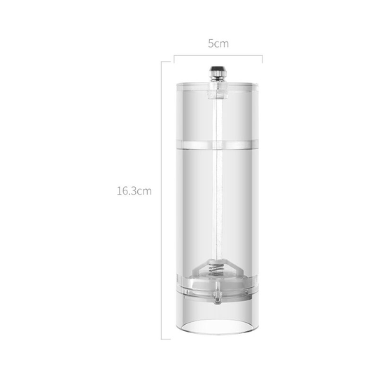 Acrylic Pepper Mill, 16CM Acryl Transparent Manual Pepper Mill, Classic Transparent Salt and Pepper Grinder for Kitchen Restaurant Picnic