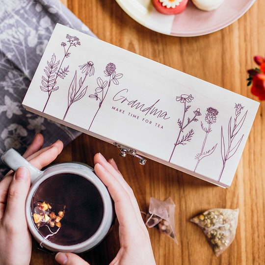 Personalised Wooden Tea Caddy