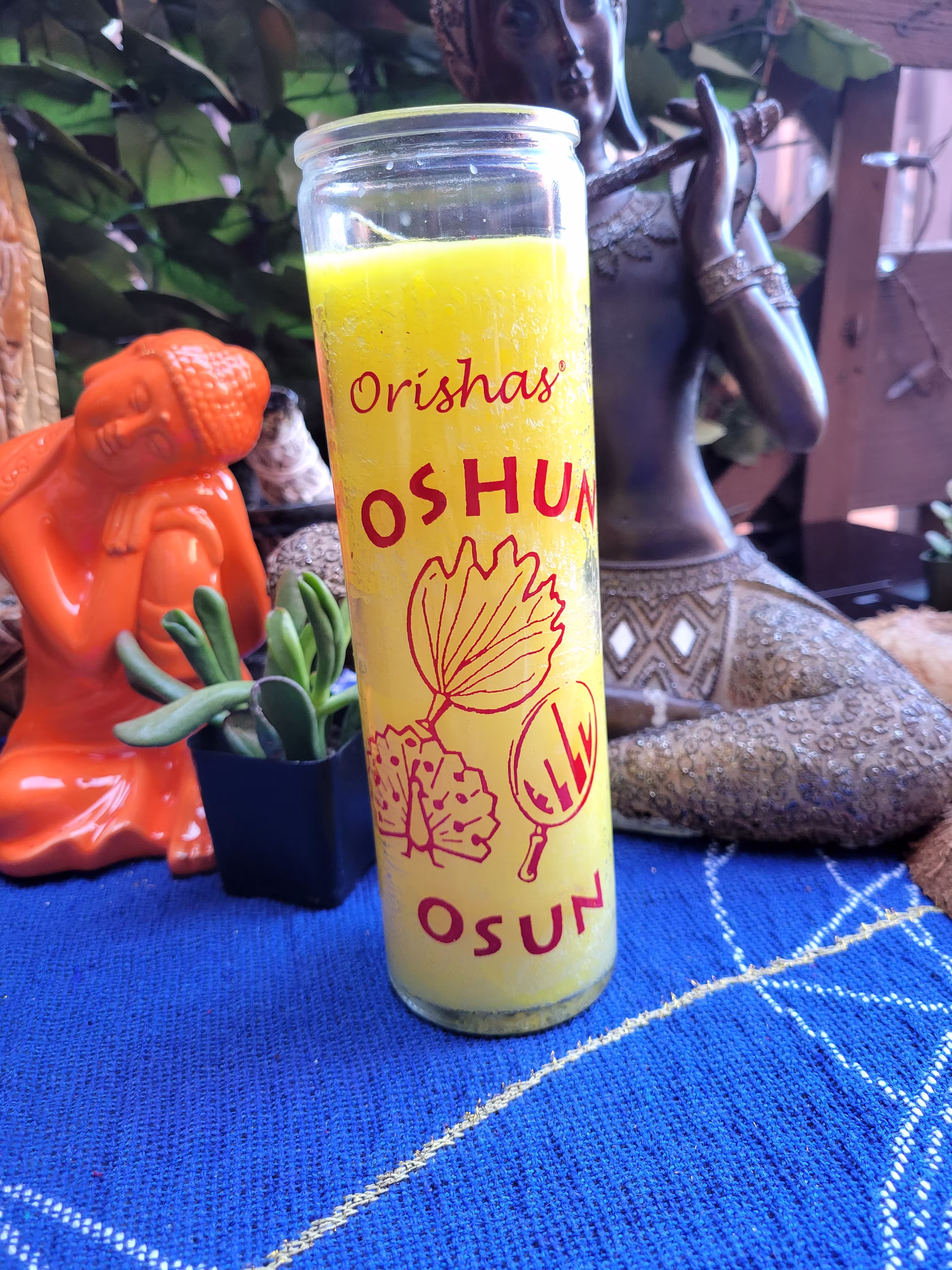 Oshun Candle | 7 Day Candela Ritual Alter Ready To Use Love Goddess Money Drawing Sweetness Of Life