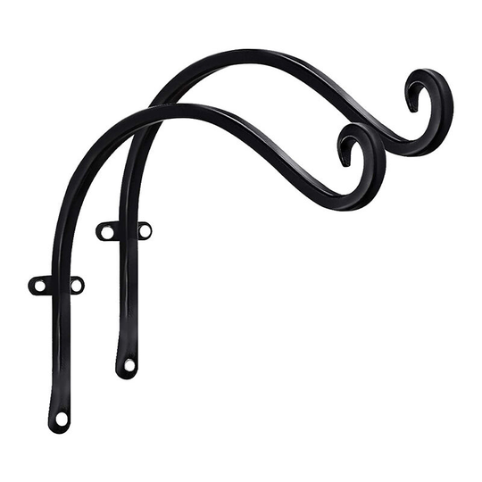 Ilovemilan - Hanging Plant Bracket for Plant Hangers Outdoor (4 Pieces -12 inch) More Stable and Sturdy Black Plant Hooks