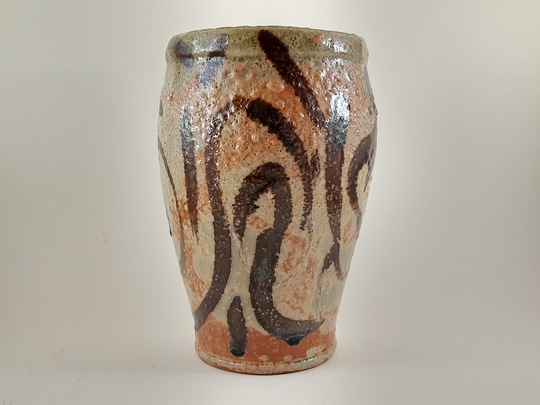 Antique Looking Ceramic Vase | Shino Glazed Pottery 8 Inch