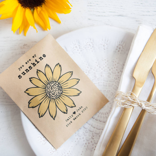 Personalised 'You Are My Sunshine' Seed Packet