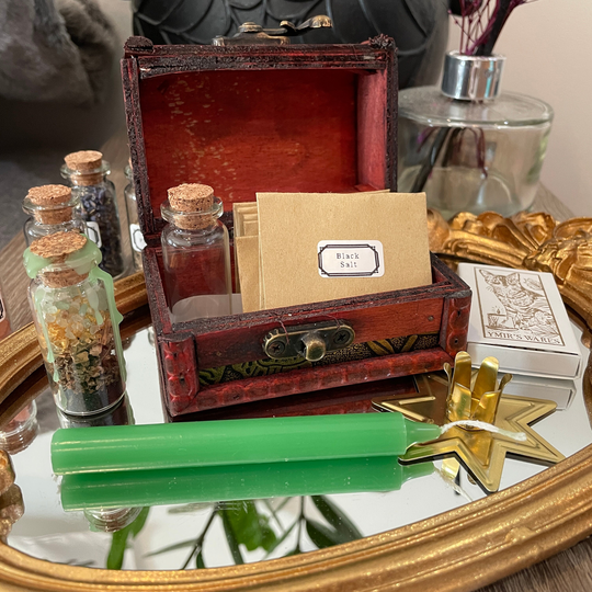 Diy Small Spell Jar Kit in Chest | Magick Manifestation Prosperity Love Protection Health Luck Joy Peace Custom