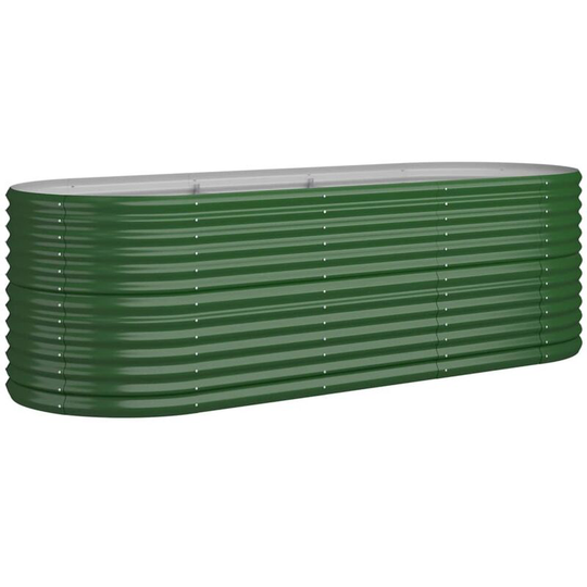 Vidaxl - Garden Planter Powder-coated Steel 224x80x68 cm Green Green