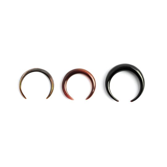 Shell Horseshoe Septum, Organic Piercing Bar 12G, 8G, 6G, Stretcher Septum For Stretched Piercing, Handmade Natural Unique Jewelry