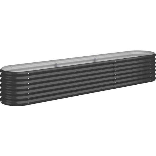 Vidaxl - Garden Planter Powder-coated Steel 224x40x36 cm Anthracite Anthracite