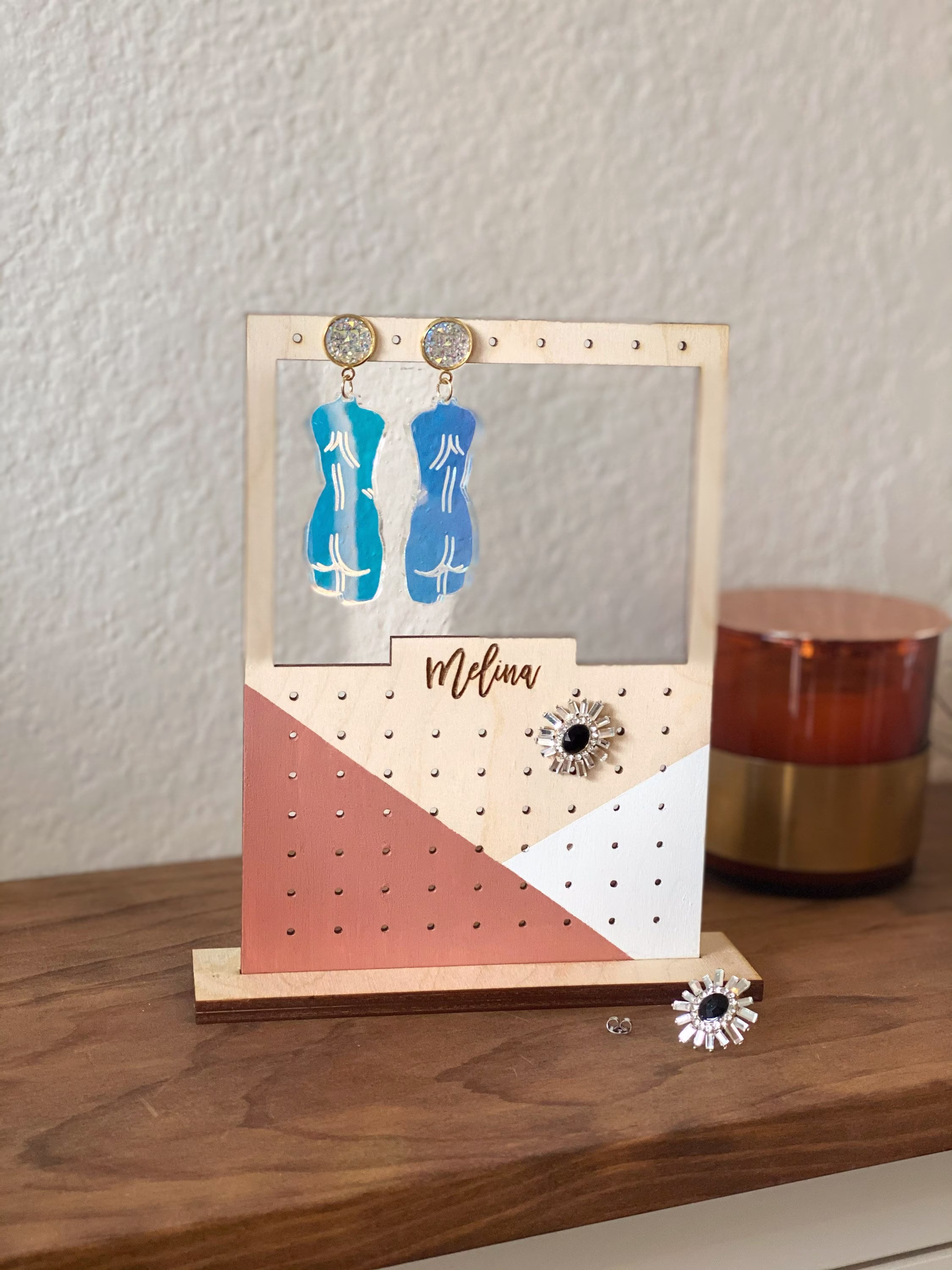Earring Organizer, Holder, Jewelry Display, Boho Organizer