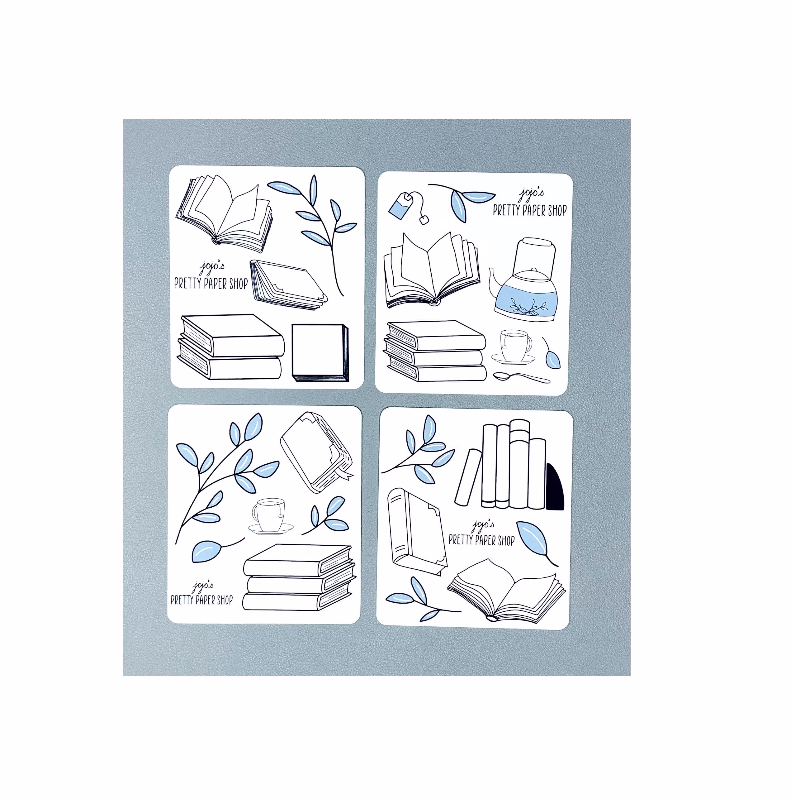 Tea Leaves & Books Please - Mini Set Of 4 Sheets Planner Stickers