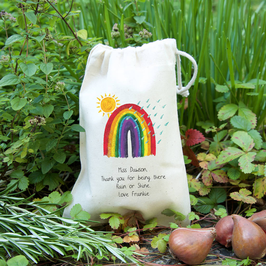 'Rainbow' Teacher Gift Bag With Seeds