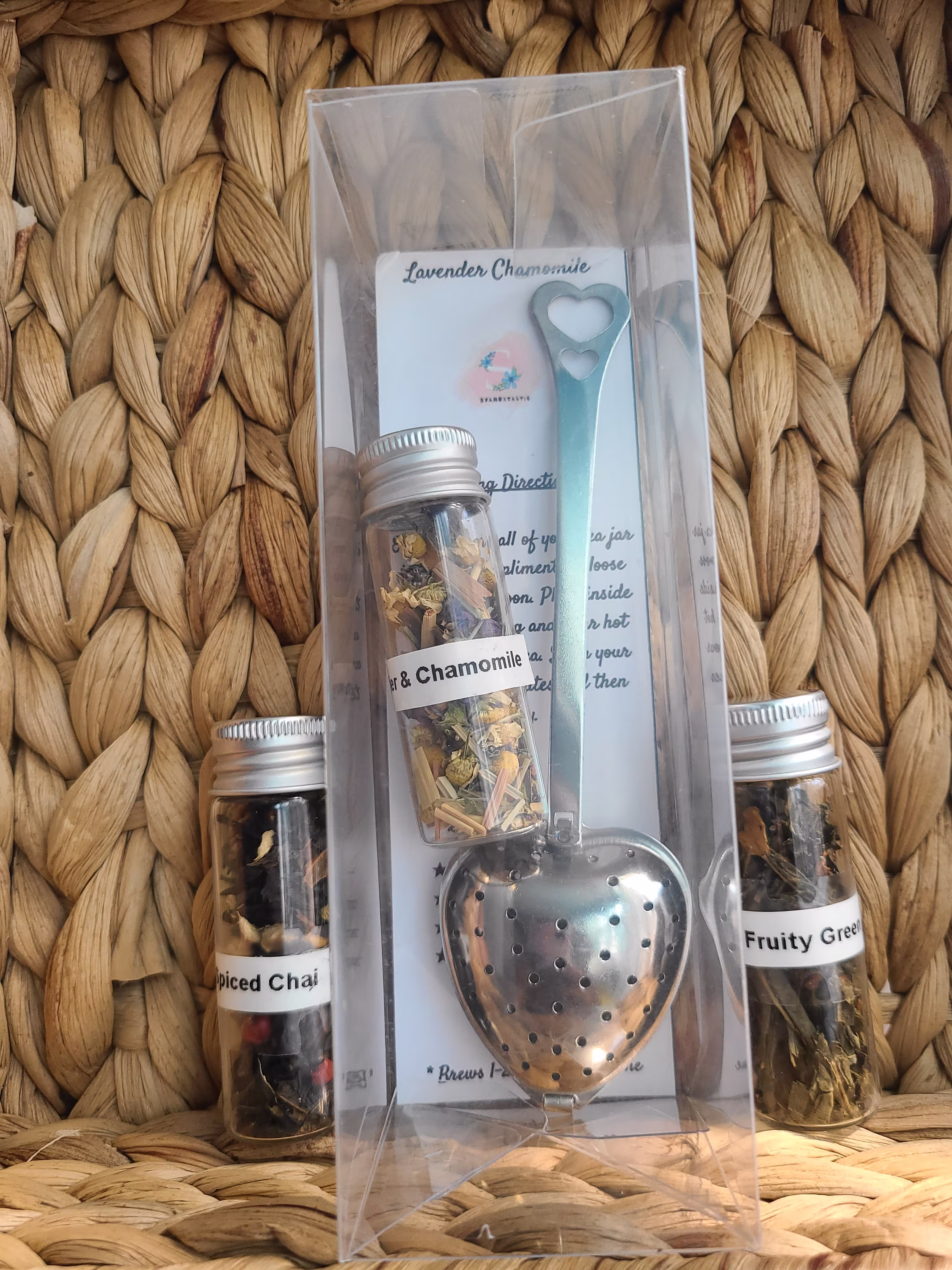 Wedding Tea Favors| Herbal Loose Tea| Heart Shaped Infuser| Party Organic Fruit Black