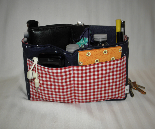Bag Organizer Insert, Bucket Style, 11 Pockets + Key Clip, Gift For Her, Organize Handbag, Tote Bag, Travel Backpack, Ready To Ship