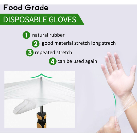 Disposable Gloves pvc Synthetic Gloves Powder Free 100Pcs Small - Elegant
