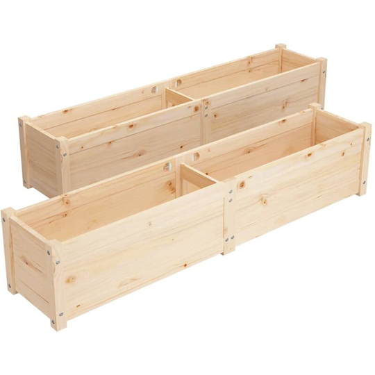 Vidaxl - Garden Raised Beds 2 pcs 150x31x31 cm Solid Pinewood Brown