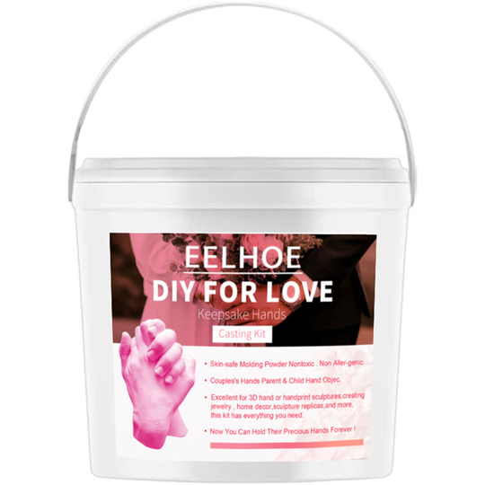 Eelhoe - diy for Love Keepsake Hands Casting Kit Skin Secure Molding Powder Handprint Sculptures for Couples Valentine's Day