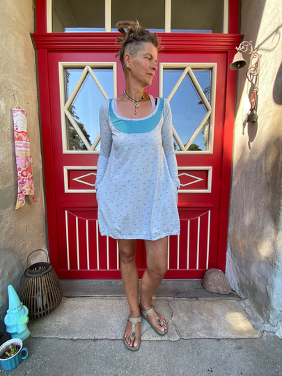 Froeken Frida Nicki Dress Käthe, Organic, Grey