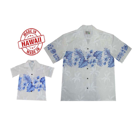 Dad & Me Hawaiian Shirts Made in Hawaii | Father Son Matching Vintage Hibiscus