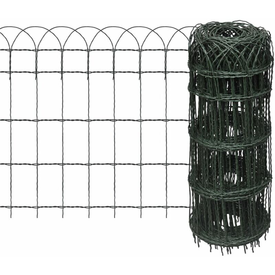 Lifcausal Garden Border Fence Powder-coated Iron 10x065 m