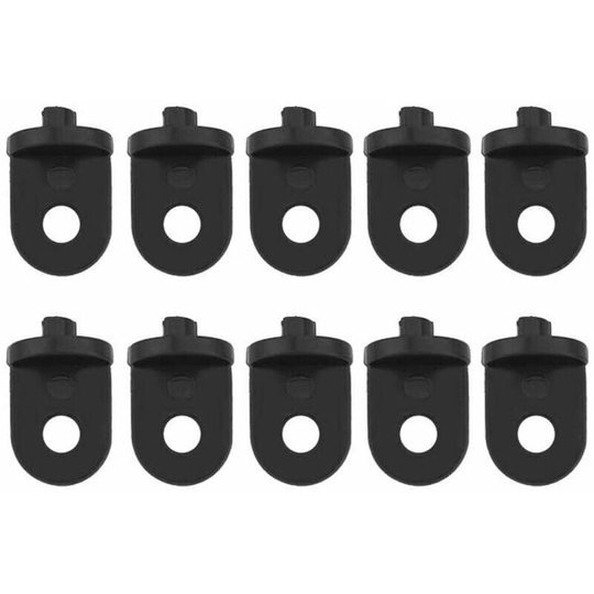 Echoo - 10Pcs Garden Greenhouse Clips Hanging Hooks Plant Clips Gardening Tool Fixing Kit Garden Plant Ties (Black)