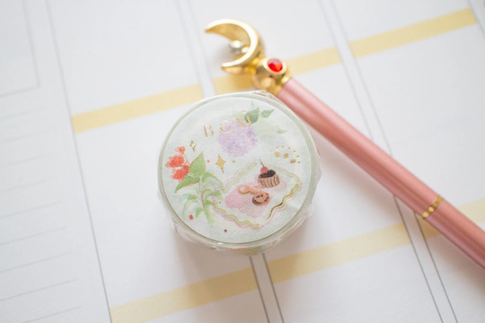 Bgm Gold Foil Tea Time Matcha Cake Dessert Washi Tape Tape/Masking Tape/Planner/Journal