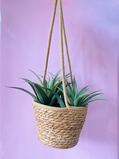 Seagrass Hanging Basket For Plants & Flowers