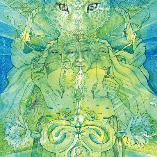 Shamanic Plant Medicine Art Print/A3