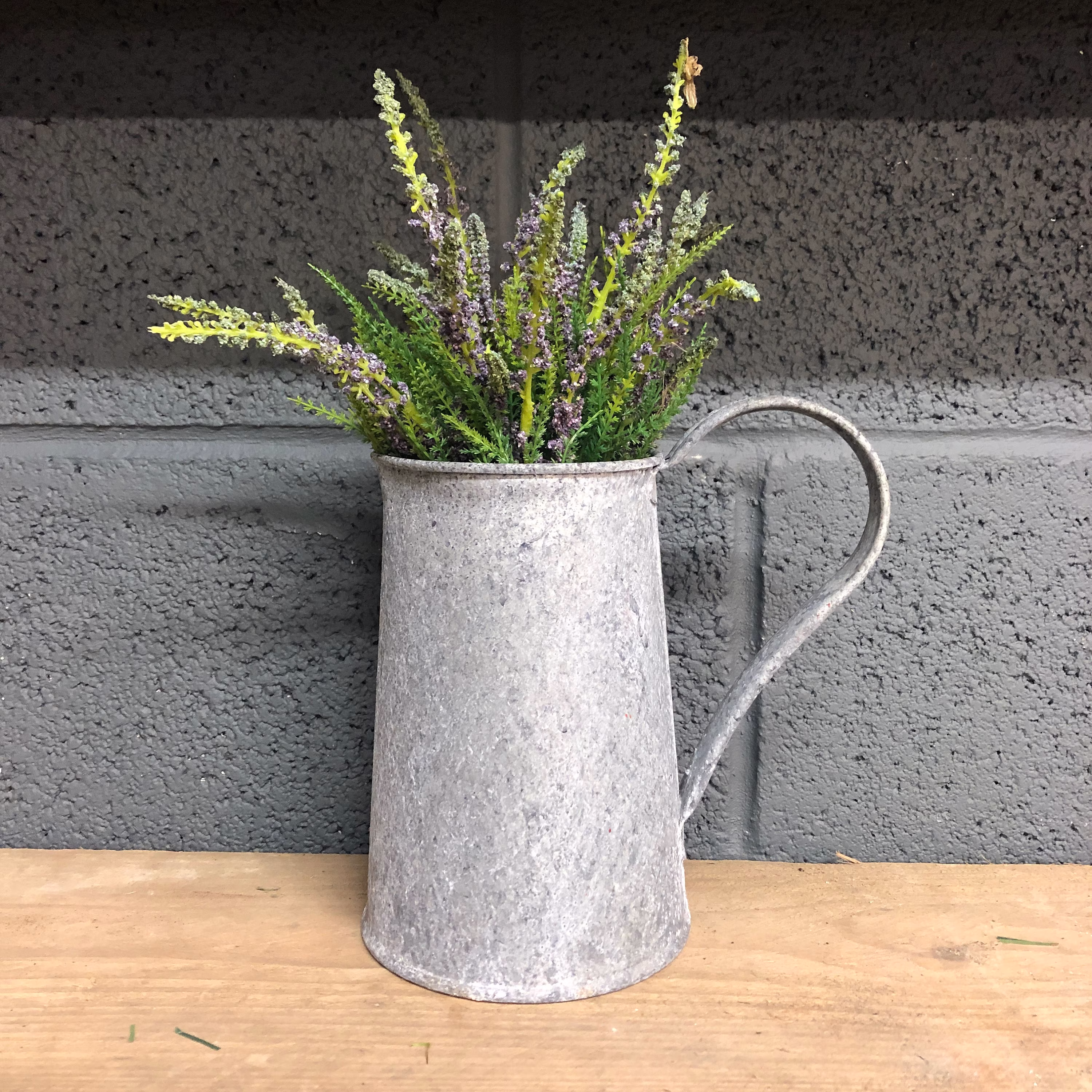 Vintage Galvanised Zinc Jug With Handle, 20cm | 7.8