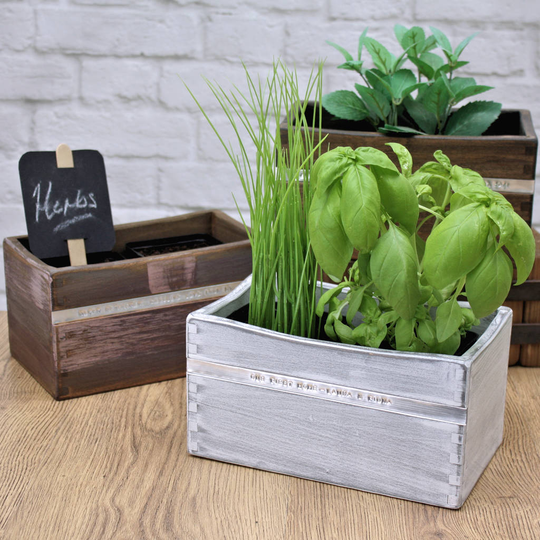 Personalised Wooden Indoor Planter