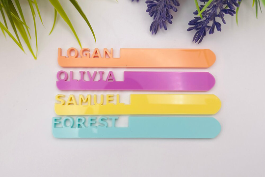 Twin Pack Mini Personalised Name Garden Plant Markers Grow Your Own Pot