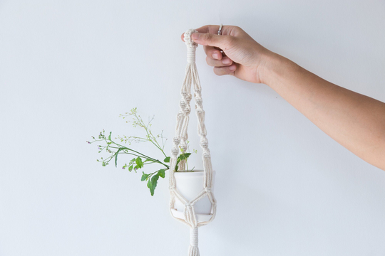 Minimalist Macrame Plant Hanger, Lovely Mini Simple Pot Holder For Indoor & Outdoor, Boho Decor, Vase Hanger, Sale