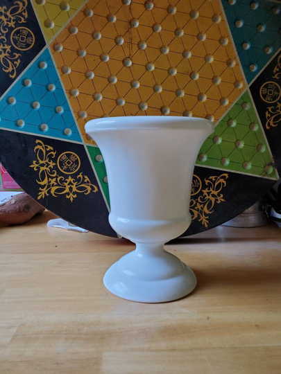 Milk Glass, Vase, Planter, White, Retro, Flower, 1970's, Plants, Gardening, Home, Decor, Gift
