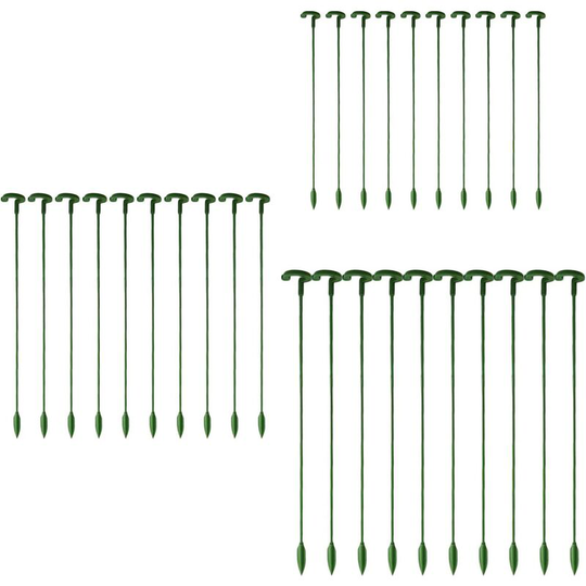 30 Pack Garden Plant Stakes, Single Stems, Flower Stakes, Orchid, Peony, Lily, Rose