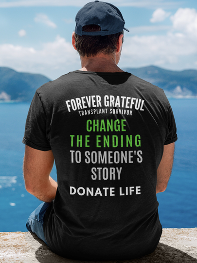 Transplant Survivor T-Shirt, Organ Donation Awareness Shirt, Liver, Heart, Kidney, Lung, Gift For Dad, Men's T-Shirt